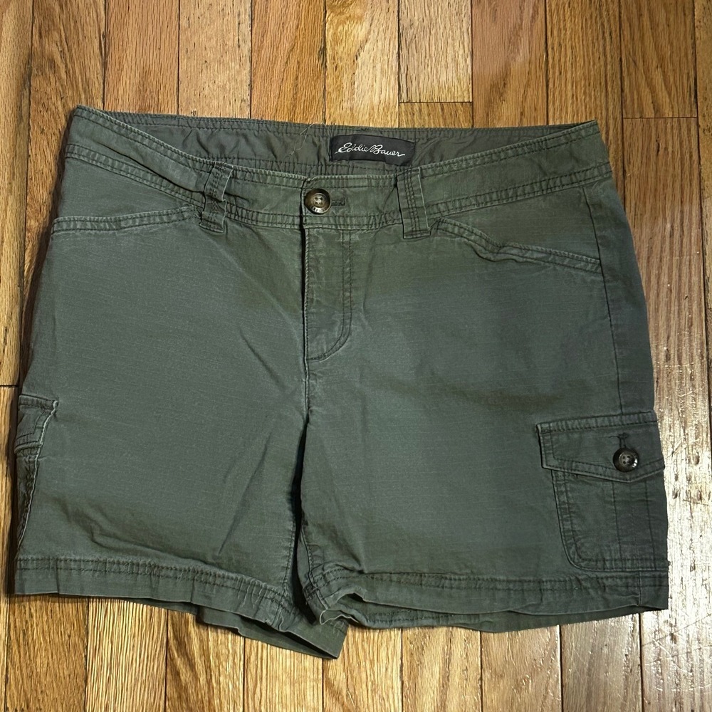 Eddie Bauer Chino Style‎ Olive Green Shorts Size 10